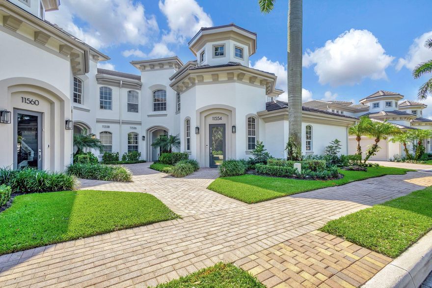 Available November 15, 2026 through March 15, 2027, this exceptional first-floor coach home in the highly sought-after Villa Vasari enclave offers the perfect opportunity to enjoy the season in one of Palm Beach Gardens' premier country club communities. With only 32 residences in the entire neighborhood and a location just moments from the Club, this beautifully appointed home combines privacy, convenience, and luxury living at its finest. This seasonal rental includes a golf membership, allowing you to fully enjoy Mirasol's world-class amenities—from championship golf and practice facilities to dining, fitness, spa, and a vibrant social calendar—from the moment you arrive. Offered fully furnished with the finest of furnishings, this residence features over 2,200 square feet of thoughtfully designed living space, including two spacious en-suite bedrooms and a private office. The great room is enhanced by elegant marble flooring and flows seamlessly into an expansive, recently updated kitchen complete with quartz countertops, a stylish backsplash, and a generous prep island—ideal for both everyday living and entertaining.  The interiors reflect quality and care throughout, with engineered wood flooring in the bedrooms and office, renovated bathrooms designed in a timeless transitional style, and custom closet systems with built-in shelving and drawers. An in-home laundry room with newer washer and dryer and a two-car garage with epoxy flooring and ample storage add to the home's functionality.  The highlight of this residence is the oversized screened patio, where you can relax and enjoy sweeping views of the first fairway of the Arthur Hills-designed Sunset Course. Impact windows and doors throughout provide peace of mind and comfort. A rare opportunity to spend the season in a beautifully furnished home, in an intimate community, with immediate access to the very best of country club living.