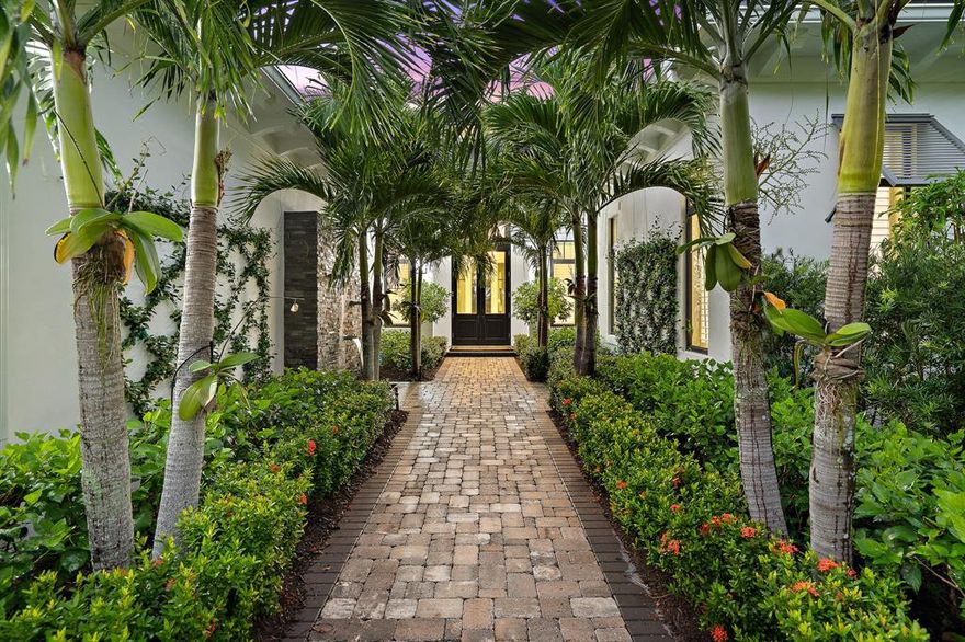 This breathtaking contemporary coastal custom home is new construction built in 2017, meticulously designed with NO detail missed and immaculately maintained. Very impressive kitchen has a volume ceiling w/ wide beams that expand to the outdoor covered lanai looking out to a spectacular view of the 10th hole. 4 Spacious guest bedrooms all ensuite facilities w/beautiful cabinetry and marble counter tops.  Circa light fixtures, Kelli Wearstler furnishings. Master bedroom has his & her bathrooms and closets, marble flooring and counter tops, electric blinds, wall coverings window treatments and exquisite furnishings. Top of the line Wolf and SubZero appliances. Walk-up bar has 2 wine coolers, 4 refrigerator drawers, marble counter top and plenty of cabinet space for stem ware.