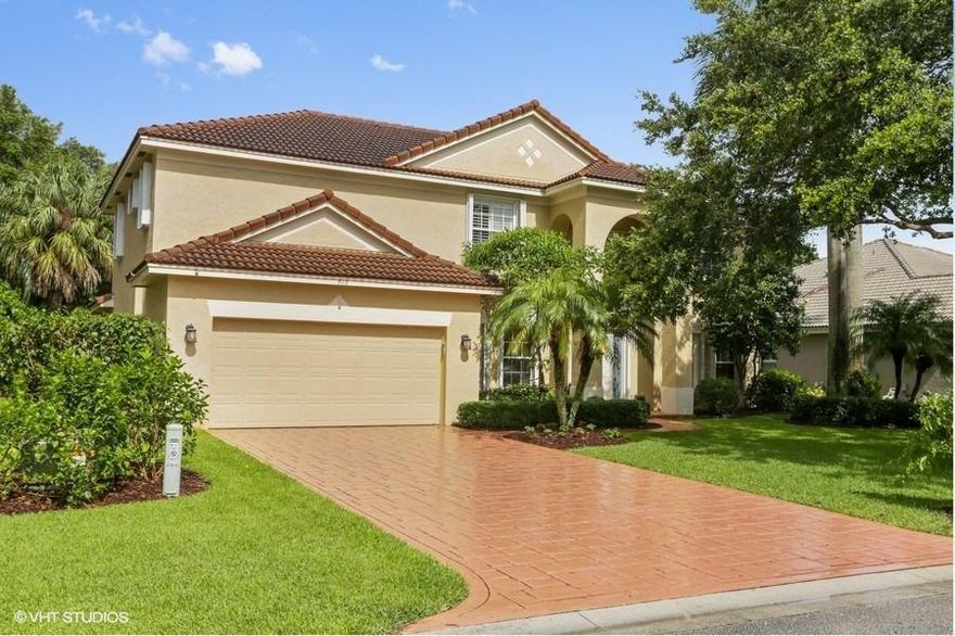 Located on a quaint cul de sac, this gorgeous two-story home boasts four bedrooms and three bathrooms.
Upgraded details flow throughout the home with beautiful bamboo wood flooring, granite counter tops, stainless steel appliances, breakfast nook and accordian shutters. 
Step outside and enjoy your spacious backyard with a luxurious pool and covered lanai, perfect for entertaining. You won't want to miss this!