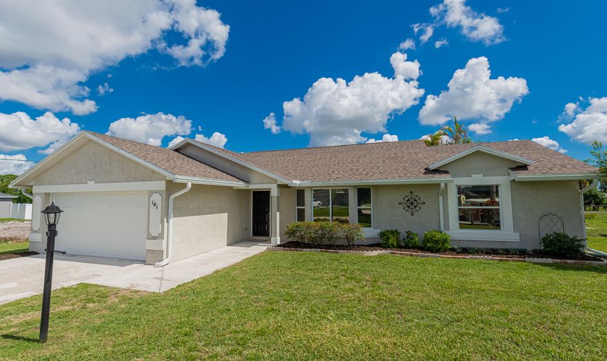 WOW! GREAT LOCATION - 3/2/2 POOL HOME ON INTERIOR CANAL!  GRANITE KITCHEN COUNTERS.  UPDATED MASTER BATH.  TILED AND REAL BAMBOO WOOD FLOORS IN THE MAIN AREAS, FRESH PAINT.  INVITING POOL IS SCREENED WITH LARGE COVERED LANAI.  SHED INCLUDED! 2019 ROOF, 2019 A/C & WATER HEATER!  INTERIOR CANAL GREAT FOR CANOEING, KAYAKING.