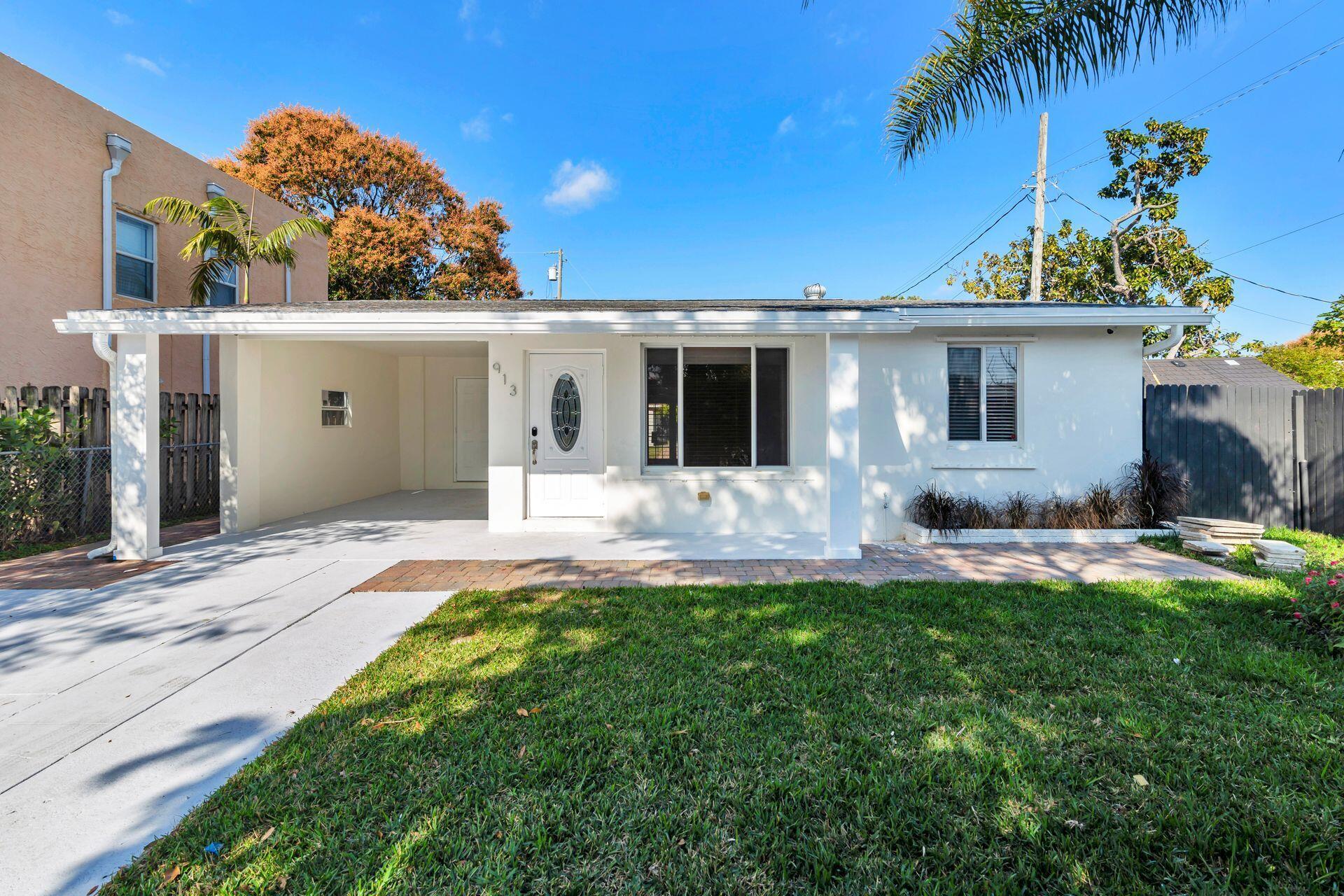 Completely renovated 3 bedroom/1 bath home located in highly desirable pineapple park. Newly renovated kitchen with brand new appliances, new washer dryer, beautiful terrazzo floors throughout. The home is CBS construction with hurricane impact windows, new plumbing, and oversized backyard with new landscaping. Pineapple Park is one of the most sought after neighborhoods in West Palm Beach located minutes to City Place, Grandview Market, Palm Beach Island and PBIA.