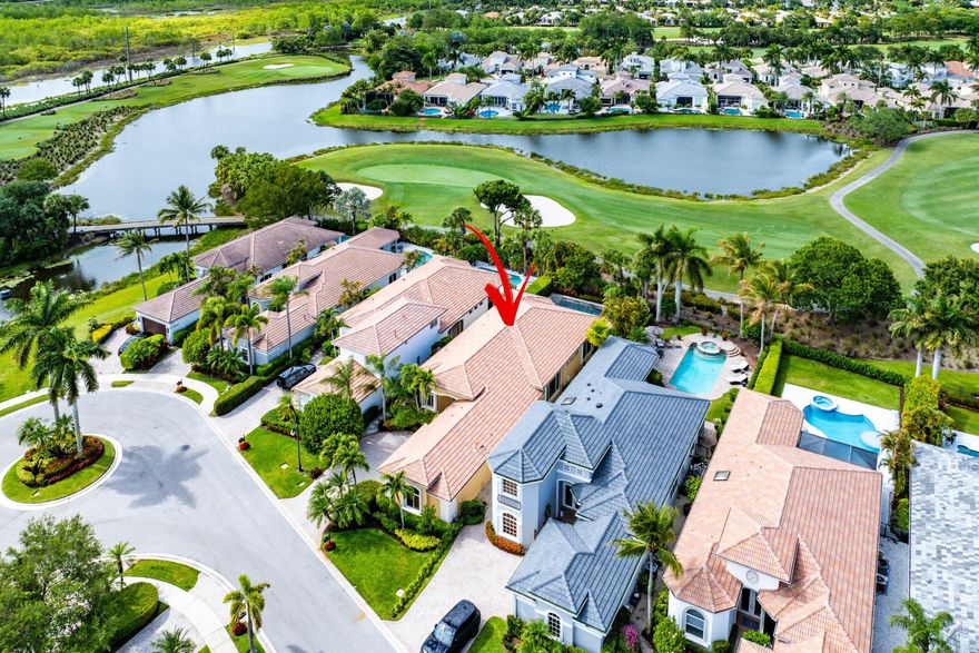 Discover this beautifully maintained single-story Chateau model in Mirasol Country Club — offering 3 bedrooms plus a dedicated office and 3.5 bathrooms across nearly 3,000 square feet of thoughtfully designed living space. A true must-see.  From the moment you enter, you're welcomed by an open, airy layout, pristine finishes, and an abundance of natural light streaming through a stunning wall of rear-facing windows. Designed for both comfort and effortless entertaining, this residence features three spacious ensuite bedrooms, a flexible office, and a seamless flow between main living areas and the outdoors — embodying the very best of South Florida living. The primary suite is a true retreat, offering serene garden views and a spa-inspired bathroom complete with dual vanities,  a separate soaking tub, an oversized shower, and a large custom walk-in closet. The split bedroom floor plan ensures privacy for guests, with secondary bedrooms thoughtfully positioned toward the front of the home.     Step outside to the enclosed lanai,  overlooking a private in-ground pool and lush, manicured garden setting. The well-appointed kitchen features a gas range, generous center island, and built-in eat-in banquette seating — equally functional and inviting.  Schedule your private showing today and experience everything this exceptional Mirasol residence has to offer.Experience the Mirasol Country Club lifestyle with a Sports Membership purchase.     Mirasol Country Club hosts two championship 18-hole golf courses, 15 Har-Tru tennis courts, 6 Pickleball courts (and 7 indoor pickleball courts coming soon), state-of-the-art fitness center, 4 dining venues, spa, salon, a dedicated kids sports club area, endless social activities and so much more. The unparalleled services and club offerings define the quintessential country club lifestyle.