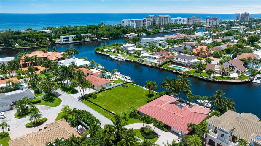 Enjoy stunning intracoastal and yacht club views from this private, southern-exposure lot on the North Grand Canal. Build your dream home on what is arguably the finest buildable lot currently available in the City of Lighthouse Point. A property of this caliber allows for higher finished values and exceptional design potential. Featuring 100 feet of prime waterfront and a generous 120-foot depth, the lot provides ample space for a spectacular residence and expansive backyard. A rare opportunity to create a custom waterfront retreat in a premier location.