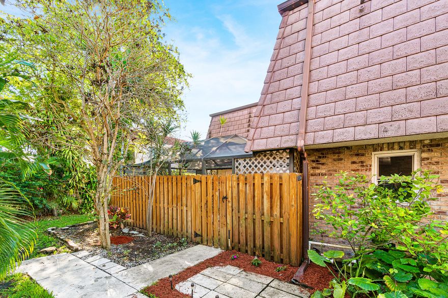 Spacious 2 bedroom, 2.5 Bathroom townhome in the desirable community of The Courtyards of Boca.  Updated Kitchen and bathrooms.  Newer appliances. Both bedrooms have ensuite bathrooms. Half bathroom downstairs.  Washer and Dryer included.  Community features Pool, Walking Path, Basic Cable included.  Great location in Central Boca Raton