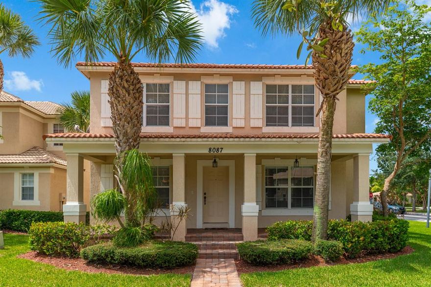 Attractive and well maintained 4 bedroom, 2.1 bath with 2 car garage in Montecito, a great location in Palm Beach Gardens. The home features a great spit floor plan, an over-sized back yard, first floor master suite, over-sized loft, island kitchen, tile and carpet floors throughout and volume ceilings give the home a spacious feel. This is a great value for this newer construction home in an exceptional community and location!