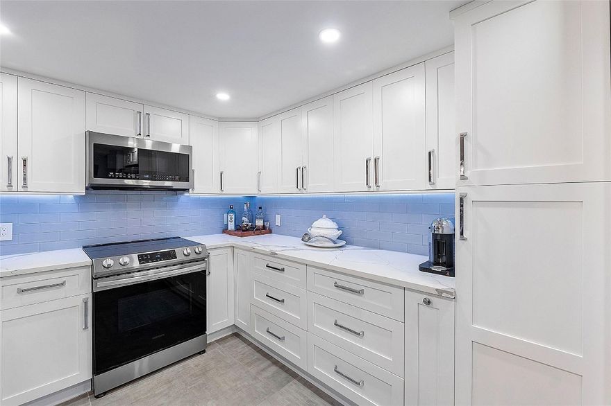 Welcome to Opal Tower in the Heart of Hillsboro Beach! Such an Amazing waterfront Location! Spacious 2 Bedroom, 2 Bath Condo with a new beautifully remodeled Kitchen. So much storage in the new White shaker cabinets & new stainless-steel appliances, and the Quartz countertops are truly the icing on the cake! Stunning views from your private balcony with direct intracoastal and gorgeous sunset views! PRIVATE Deeded Beach Access w/ unlimited Ocean views at the sister building across the street. You have the best of both worlds with full access to deeded beach access, two pools, two community party rooms, and so many additional community amenities. Live amongst high-end mansions & live the true Florida lifestyle! Such a great location south of Deerfield Beach and just north of Pompano Beach.