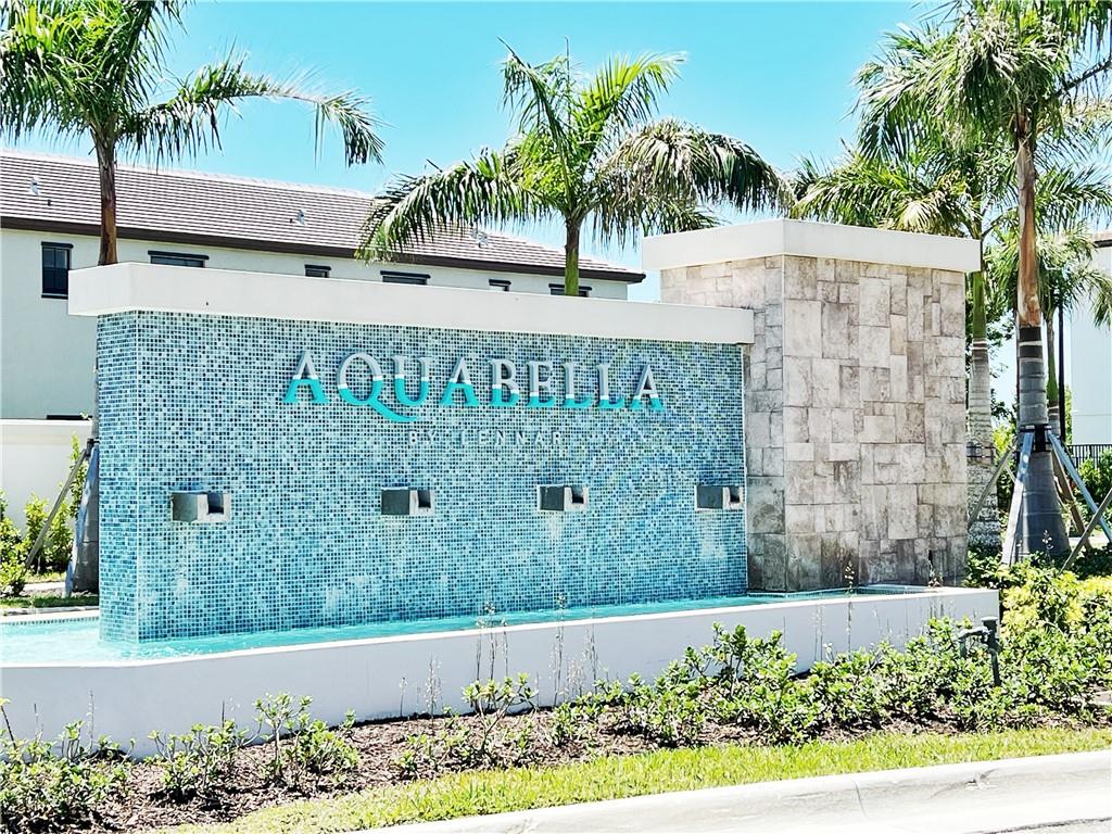 NEW CONSTRUCTION, BUILT FINALS OF 2022, SOME FURNITURE IS INCLUDED! Open layout, 3 beds, 3 full bath Townhome in the newly built community of AQUABELLA. This model features one full bed and bath on the first floor. Private fence patio and immaculate lake frontage. The Kitchen Features bright modern white wood finish cabinets, quartz & stainless steel appliances deluxe. The gated community offers world-class amenities; two clubhouses like a resort, pools, a business center, fitness center, kid's game room & water park, & much more! Conveniently located near all major expressways. Ready to move.