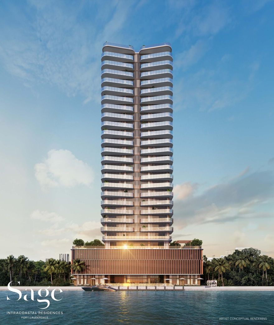 offering completely unobstructed and protected views of the Intracoastal and ocean overlooking Bonnet House !! Experience the epitome of luxury with Sage Intracoastal Residences, a 28 story luxury tower with 44 flow art fitness center, movement studio, yoga lawn, sauna, steam, cold plunge, treatment rooms and a sports simulator.  Valet offered, but not mandatory.  Less than 1 mile to the beach. 15 min. to Ft. Lauderdale Int. airport.
