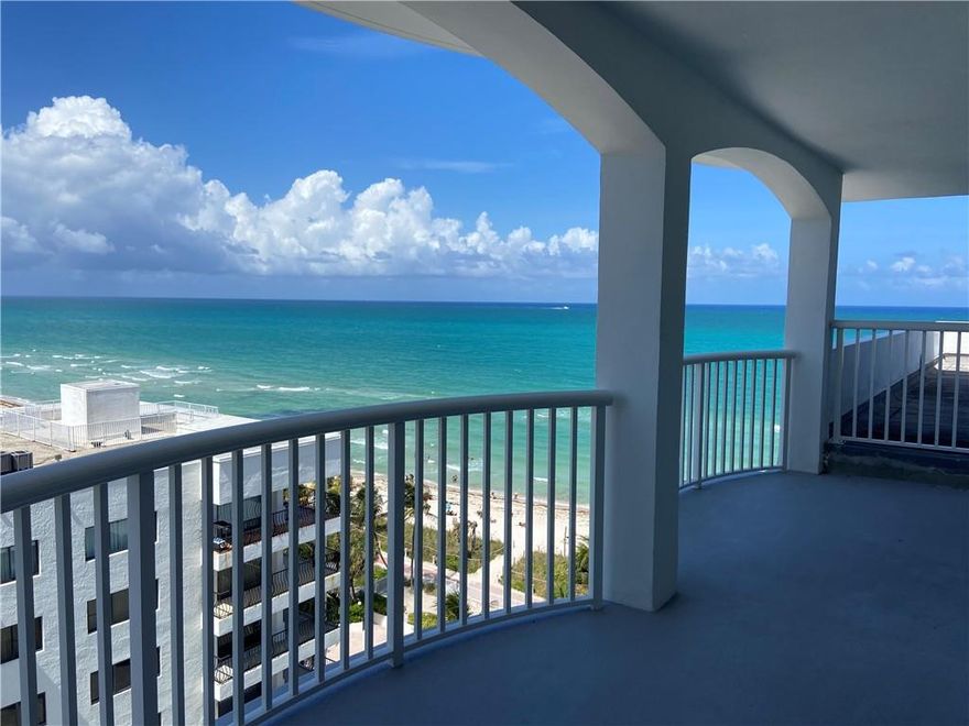 Amazing and TOTAL OCEAN VIEWS in one of the safest buildings in the area. Recently finished a 4 years Estructural work with the premier Engineering Company in Miami. Unit is extremely clean with new flooring, NEWER A/C, ready for your kitchen/bathrooms updates. All around Impact Windows and balcony/terrace of a dream size for full view and enjoyment. Very spacious unit with plenty of closet and pantry. 24 Hrs. security,  Gym, Tennis court, Social Room, Restaurant, Mini-Market, Dry Cleaning all Onsite. Building just finished restoration with new elevators, lobby, etc.NO NEIGHBORING FUTURE CONSTRUCTION SCHEDULED ON THIS SIDE OF THE BUILDING, best possible location!