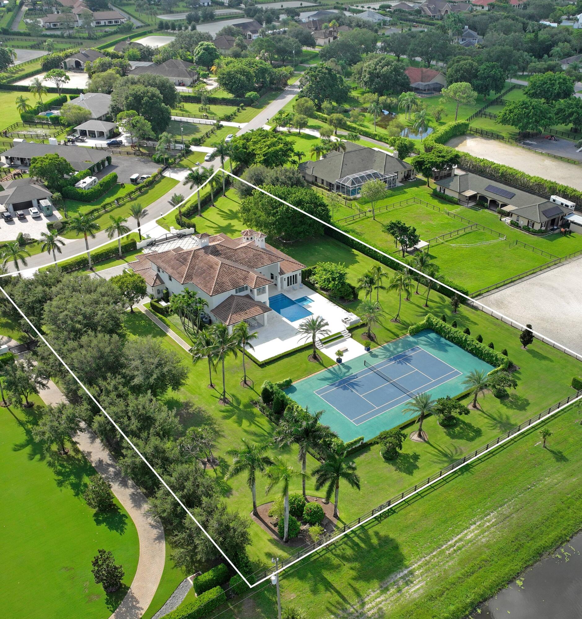 Live the Palm Beach lifestyle of luxury in Wellington! A short golf card ride to the horse show, this spectacular 2-acre property is a wonderful home for those who love to entertain. This fully furnished home boasts 6 bedrooms, 2 kitchens, a tennis court, private pool with hot tub, and an outdoor kitchen/grill area. This newly remodeled property by Triple Crown Group has a professional hard tennis court and access to the riding trail right through the back gate. Fully fenced in, this property keeps your dogs and kids safe. There are too many amenities to list.DISCLAIMER: All information provided to you regarding this Property by listing agent and her associates has been obtained from third parties such as the Multiple Listing Service, public records and other sources. All Tenants