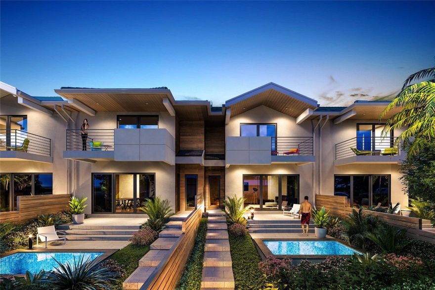 NUVO Lighthouse Point redefines attainable, modern coastal living with a thoughtful focus on wellness, design & location. Conceived by a new generation of forward-thinking builders, this boutique townhome community blends contemporary architecture, Safety, Smart home, clean lines, highly functional layouts ideal for today’s families & professionals. Select residences offer serene water views, while curated, wellness-inspired amenities including optional cold plunge and sauna packages support a balanced, vitality-driven lifestyle. Expected for completion in Q3 2026, NUVO sets a new benchmark for attainable, wellness-oriented coastal living. Community Features:• Gated enclave of just 12 townhomes, offering privacy and exclusivity• HOA includes landscaping, gated entry, and trash service Residence Features:• Expansive open floor plans with 10’ ceilings• Private balconies and private fenced patios with lush landscaping• High-end designer finishes and fixtures• Hurricane-impact windows and doors• Smart home integration• Private 2-car garages positioned on the interior street Optional Enhancements• Cold plunge and sauna wellness package