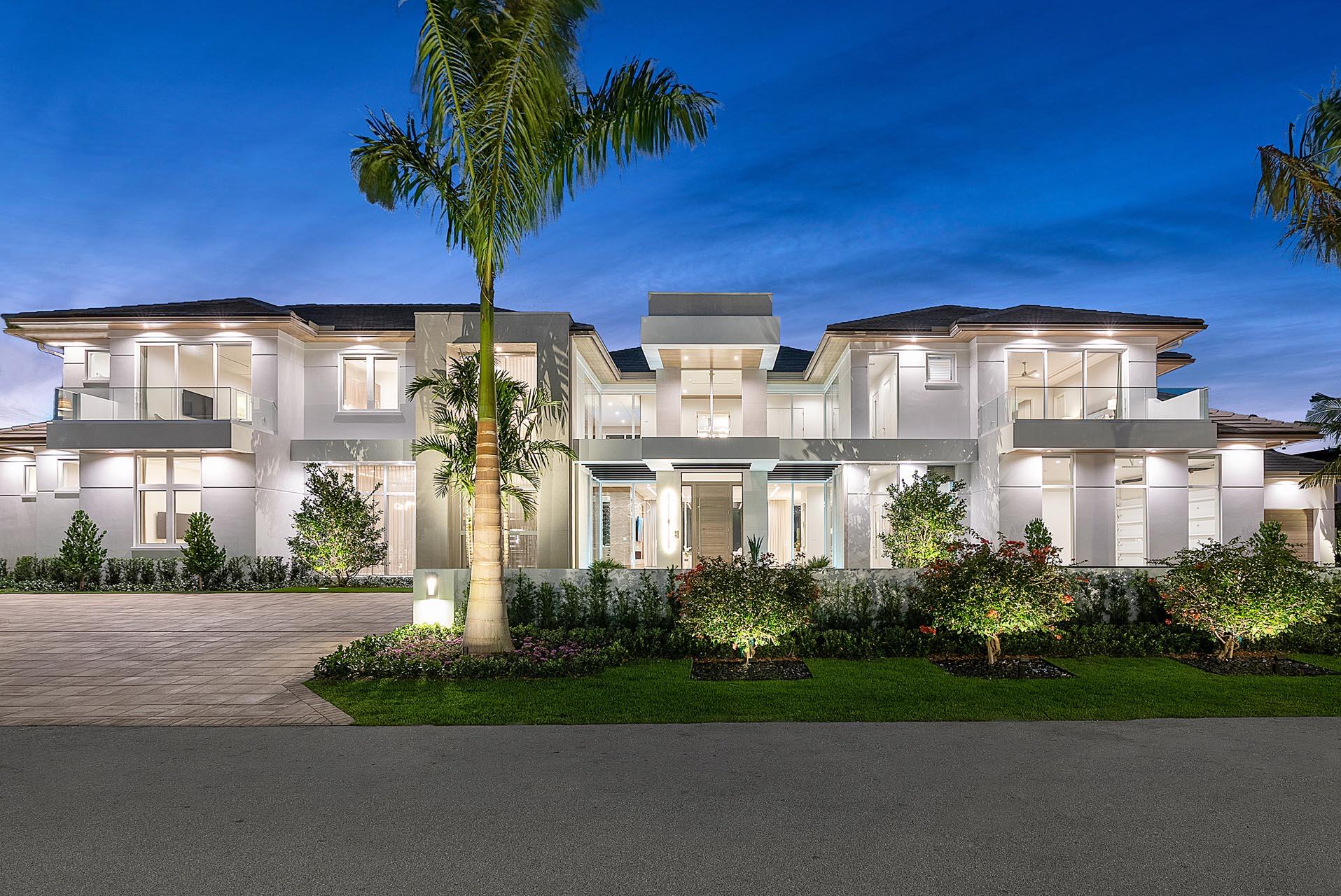 This one-of-a-kind, brand new, SRD Building Corp. Signature Estate is located on an oversized golf course lot within Royal Palm Yacht & Country Club, Boca Raton's most prestigious community, overlooking the 16th hole with desirable south exposure. Architecture by Jack Conway, Interior Design by P&H Interiors. The expansive floorplan offers generous room sizes including a massive clubroom, library, 2 guest bedrooms on the 1st floor, and a 5-car garage. The spacious 2nd floor primary suite offers his and her bathrooms, including an outdoor shower with sliding glass door into the his bathroom, large his and her walk-in closets and a breakfast bar. 4 other bedrooms + loft area complete the 2nd floor. This SRD Signature Estate is offered turn-key and fully furnished by the award-winning P&H