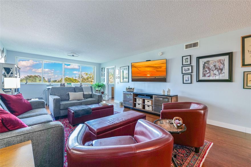 DESIREABLE 2/2 IN THE FAIRWAYS. 55+ COMMUNITY, THIS UNIT HAS IT ALL, ON THE 3nd FLOOR, WELL KEPT BUILDING #197. IMPACT WINDOWS!  SUPERBE,  EXTRA LARGE KITCHEN WITH QUARTZ COUNTERS AND STAINLESS STEEL APPLIANCES!  LOTS OF STORAGE!!  YOU WILL LOVE IT.  SMALL REFRIGERATOR IN LAUDRY RM DOES NOT CONVEY.  LAMINATE FLOORS, GREAT WATER  & GOLF VIEW., NEW TANKLESS WATER HEATER,  A/C 2021.  IT IS LOCATED ACROSS FROM SATELLITE CLUBHOUSE; POOL, SAUNA, BILLARD, TENNIS AND PICKLEBALL COURT. AMENITIES INCLUDES GOLF AND THEATER, AS WELL. ASSOCIATION REQUIRES $ 37,500 NET INCOME AND 700 CREDIT & DOWN PAYMENT: CASH:10%, IF FINANCED:20%. AN EXTRA $106/MONTH FOR RECREATIONAL LEASE ON TOP OF MONTHLY MAINTENANCE.  NO PETS AND NO RENTING ALLOWED. YOU HAVE TO COME SEE FOR YOURSELF!  GORGEOUS!!