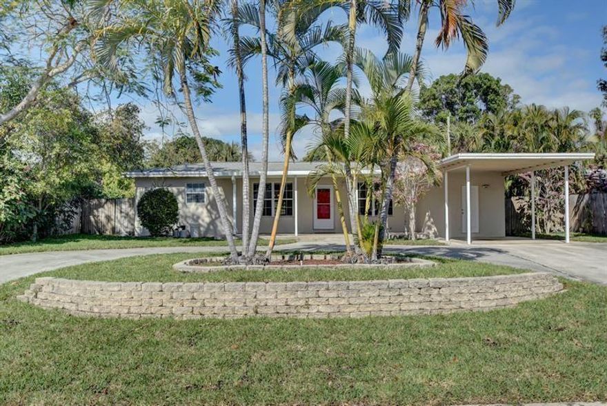 EXCELLENT OPPORTUNITY FOR INVESTORS BEACH LIVING IS WHAT THIS HOME IS ALL ABOUT! LESS THE 1 MILE TO THE BEACH. ONE STORY 3 BEDROOMS 2 FULL BATHS 1 CAR CARPORT HOME. THERE IS AN EXTRA REAR ENCLOSED FLORIDA ROOM WITH STORAGE CLOSET. ENJOY THE CIRCULAR DRIVEWAY AND THE PRIVACY! NO HOA, NO APPROVALS. Great opportunity for investment or primary residence.