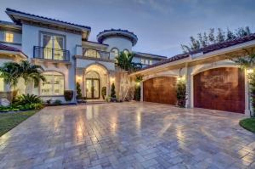 BEST DEAL ON THE WATERFRONT! JUST REDUCED AGAIN!PRICED FOR IMMEDIATE SALE! COMPLETED 2013! ONE OF A KIND DIRECT INTRACOASTAL DREAM ESTATE! THIS IS A RARE AND SPECTACULAR ''NO WAKE ZONE'' LOT IN AN IDEAL LOCATION! ENJOY THE GORGEOUS VIEW AND BOATS AS THEY CRUISE BY FROM YOUR BRAND NEW INFINITY RESORT STYLE POOL, WITH 5 BEDROOMS PLUS A GUEST HOUSE AND YOUR MASTER DOWN THIS FLOOR PLAN IS IDEAL FOR ANY FAMILY! THE RICH WOOD FLOORING THROUGHOUT,FIREPLACE, DRAMATIC STAIRCASE, GOURMET STATE OF THE ART CARRERA WHITE KITCHEN,AND VIEWS FROM EVERY ANGLE SIMPLY TAKE YOUR BREATH AWAY. ALL OF THIS AND A SPACIOUS YARD FOR KIDS TO PLAY! THIS IS TRULY A GEM AND A BOATERS PARADISE, JUST MINUTES FROM THE BOCA INLET AND QUICK WALK TO THE BEACH! THIS LOCATION AND HOME IS A MUST SEE!