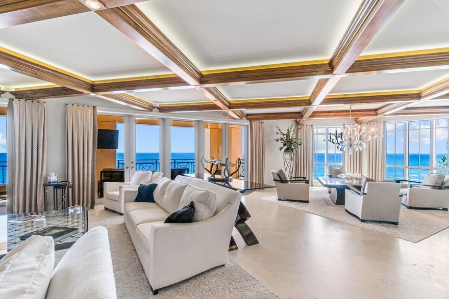 Stunning SE corner unit with eastern and southern terraces. Located on the 6 floor of the prestigious Excelsior in Boca Raton, this expansive unit boasts 3 generous bedrooms, billiards room, bar area, sweeping views of the Atlantic Ocean, state of the art chefs kitchen with Miele appliances, full home Crestron system, and private pool side cabana with full bath. The Excelsior offers the epitome of boutique oceanfront luxury living with 24 hour concierge services, high level security, private beach access, boat dock available, and so much more.