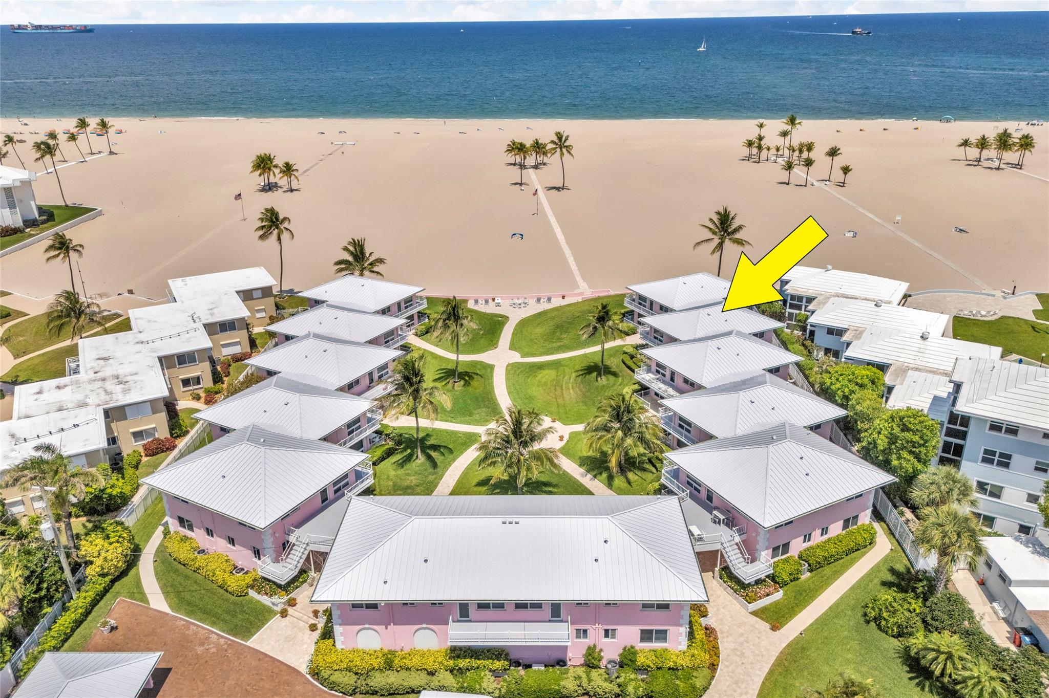INCREDIBLE BEACH HOUSE SITTING DIRECTLY ON THE SAND, FULLY RENOVATED AND READY FOR IMMEDIATE RELAXATION!! IT’S THE SOOTHING SOUND OF THE OCEAN OUTSIDE YOUR DOOR. IT’S WAKING UP TO GOLDEN SUNRISES OVER THE ATLANTIC & ENJOYING YOUR MORNING COFFEE ON YOUR TERRACE WITH THE SEA BREEZE. IT’S A COMPLETELY REMODELED RESIDENCE—ELEGANT, BRIGHT, AND THOUGHTFULLY CURATED FOR COMFORT, LUXURY, & STYLE. IT’S THE RARE PRIVACY THAT COMES FROM A BOUTIQUE BEACHFRONT BUILDING WITH NO RENTALS ALLOWED—WHERE PEACE, SECURITY, AND A REFINED LIFESTYLE ARE PRIORITIZED. THIS RESIDENCE HAS BEEN THOUGHTFULLY UPDATED WITH ALL-NEW BATHROOMS, PREMIUM THERMADOR KITCHEN APPLIANCES, A MIELE WASHER AND DRYER, AND MOTORIZED BLINDS, ADDING CONVENIENCE TO THIS ELEGANT BEACHSIDE RETREAT. IT’S NOT JUST A HOME—IT’S A SERENE ESCAPE.