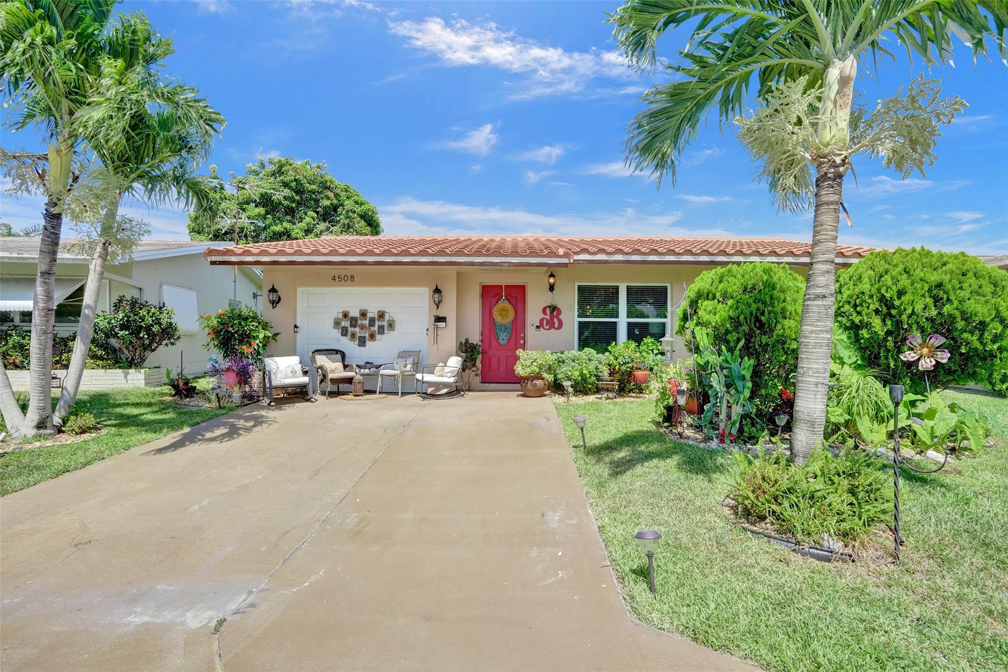 Welcome to this charming, well-maintained 2BR/1Ba home located in desirable 55+ community of Mainlands of Tamarac Lakes. This cozy residence offers approximately 806 sq ft of comfortable living space with durable concrete block construction and stylish cement tile roof. The interior features tile flooring throughout, creating clean easy-to-maintain environment.
Enjoy privacy and convenience of a low-maintenance yard on a 4,126 sq ft lot, perfect for relaxing or gardening. The home faces west providing beautiful afternoon light. Community amenities include clubhouse and pool, ideal for socializing and staying active.
This is a fantastic opportunity to live in a peaceful, age-restricted neighborhood with easy access to shopping, dining, and major highways. Schedule your showing today!