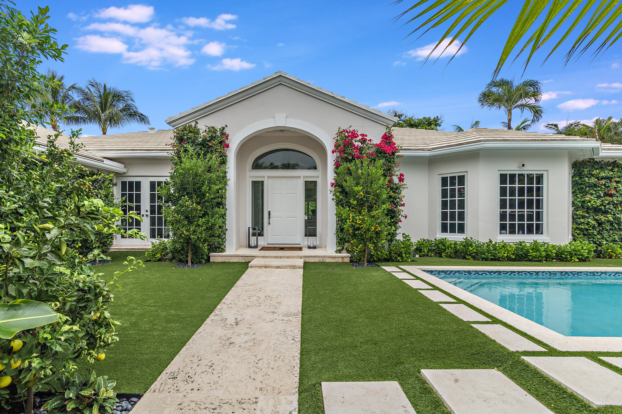 Completely remodeled one story home located on Ridgeview Drive. Beautifully updated split floor plan with open living areas featuring 4-bedrooms plus office and eat-in kitchen. This home is complete with a bright sunny pool and deeded beach access at the end of street.