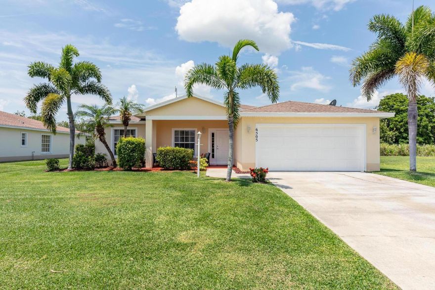 An Amazing 3 bedroom, 2 bath, 2 car garage home ready for you to move into. Laminate and tile flooring. Updated kitchen, granite counter-tops with high end appliances.  New A/C unit.  
This home is also a short distance away from I-95, The Treasure Coast Square Mall, restaurants and shopping centers .WILL NOT LAST!