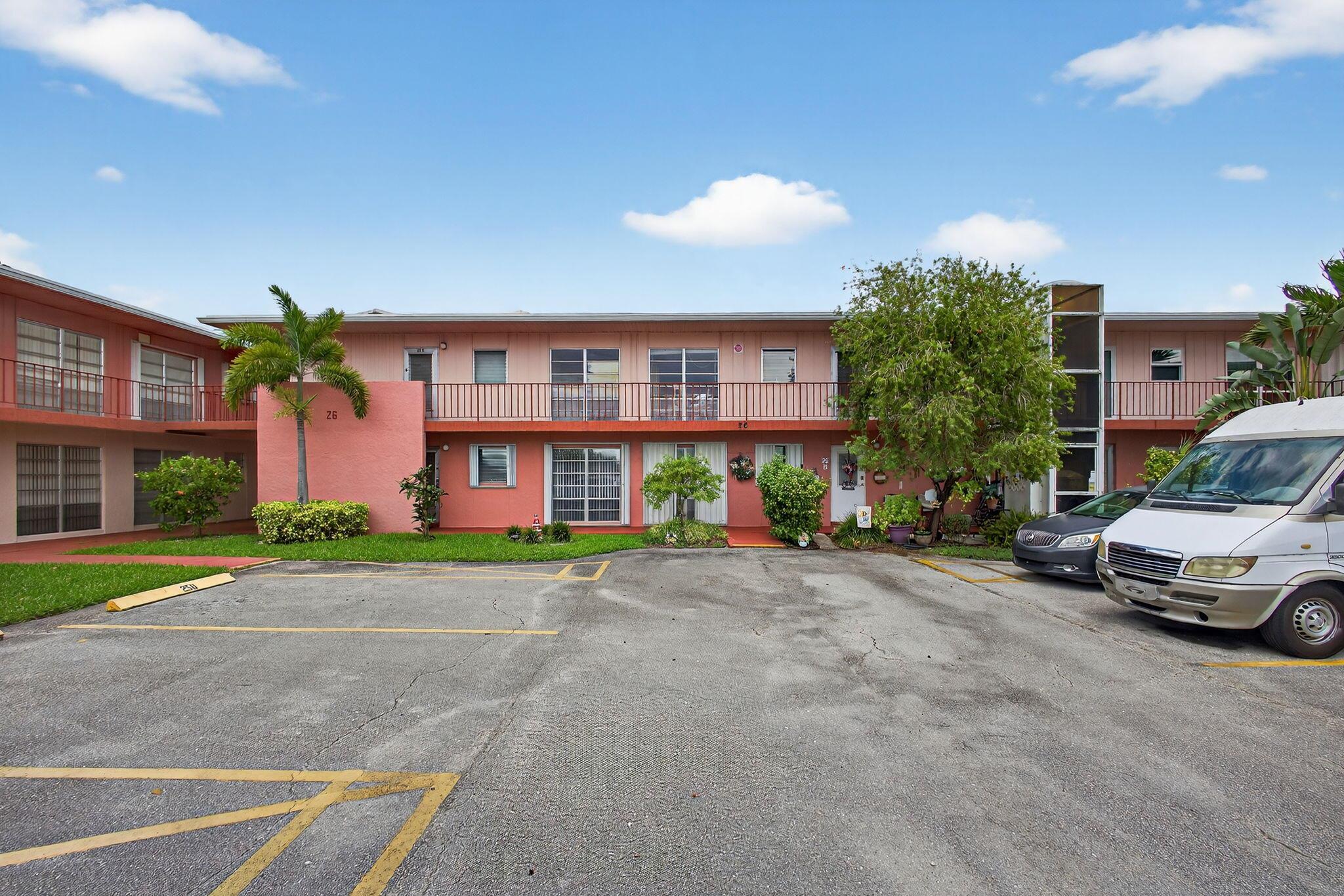 LARGE SUN FILLED 1 BED 1 AND A HALF BATHS CONDO ON THE SECOND FLOOR IN BUILDING WITH A LIFT. MOVE IN READY, LARGE TILE THROUGHOUT FRESHLY PAINTED NEUTRAL COLORS. VERY CLEAN, CENTRAL AIR. BUILDING HAS A BRAND NEW ROOF. SELLER HAS PAID OFF THE ASSESSMENT. HOA FEES INCLUDE WATER. GOLFS EDGE HAS ITS OWN PRIVATE POOL. WASHER & DRYERS ARE PERMITTED. closets (one walk-in), laundry rooms, assigned parking spot plus visitor parking available; local bus for errands/shopping both within & outside The Village. COME AND ENJOY RESORT STYLE LIVING IN THIS GATED COMMUNITY FOR ADULTS 55+. Clubhouse with theater, shows, movies, craft and card rooms, billiards, aerobics, yoga, and dance classes. GREAT LOCATION: close to shops, restaurants, PBI airport and beaches.