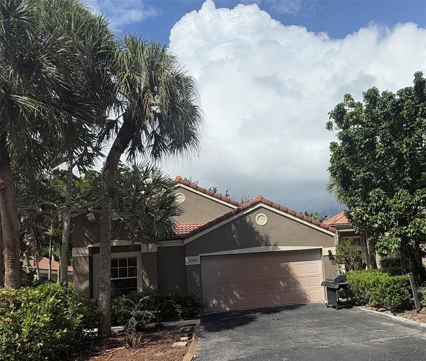This Bright and  spacious 3-bedroom, 2-bathroom single family home with screen in patio, lake view, 2 car garage, update kitchen W/ Granite counter. Located at  the desirable Bridgewater community in Plantation. 3 minutes walking distance to Deicke park which is within the community. Tile flooring throughout, vaulted ceilings. AC-2025, The community amenities including : a pool, playground, and maintenance fees  cover lawn care and  cable, WIFI services. this location is conveniently near Airport shopping and restaurants, with easy access to major HIGHWAY.