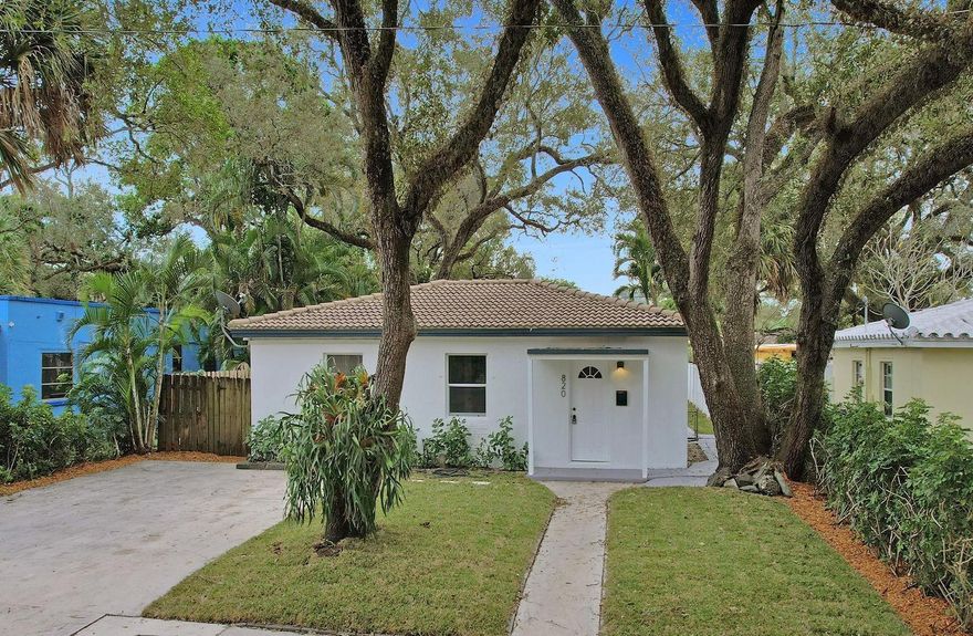 Updated 2 bedroom 1 bath home located in Croissant Park. Great starter home or investment property. This home has been updated with vinyl flooring throughout, wood cabinetry in the kitchen and updated bath. Storage area with washer/dryer. Expansive backyard with mature landscaping. Large grass area with plenty of room for a pool and alley with gate access for RV or boat. Croissant Park is in a great location that is close to literally everything. Less than 3 miles to the Ocean, 2 miles to Las Olas Night Life Dining & Shopping. Quick access to 95 / 595 for commutes & under 10 min to FLL Airport. NO HOA. The shed conveys with the property