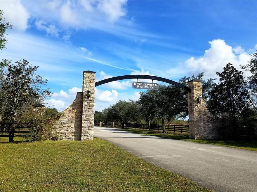 Quiet and serene area located in Bridlewood Ranches which is a private gated equestrian community with 48 lots ranging from 5 - 20 + Acres. The community has underground utilities and is zoned as Agricultural Residential and allows site built 2200+ sq. ft. home with In-law quarters and stables. Deed restricted with a low HOA of $100.00 per month which maintains roadways, entrance and manage wetlands. All roads in this quiet community are paved. It is a short commute to the Treasure Coast and 1 hour from Wellington Equestrian Center and Polo Club. Ready for your horses and dream home. The adjoining 7-acre lot is also for sale.