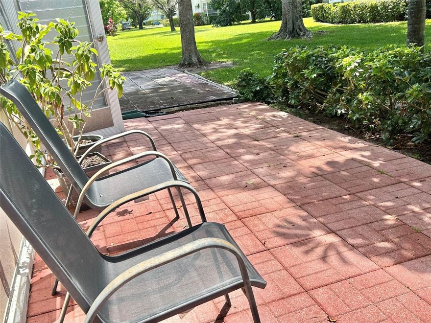 C O R N E R  ! 1ST F L O O R, 2 BEDROOMS, 1.5 BATH IN MOST DESIRABLE BUILDING WITH BEAUTIFUL GARDEN, BARBEQUE AND RARE FIND !    R E N T A B L E  BUILDING ! BRIGHT CORNER ONLY SIDE HAS AFTERNOON SUN..TH BUILDING FRONT FACING NORTH AND BACK SOUTH , SO YOU ENJOY AND NICE EVENING ON A LARGE PATIO  WITH A GLASS OF WINE.. OR EVEN BARBEQUE ON COMMON AREA.. MASTER BATHROOM IS UPDATED, THEREST NEEDS YOUR TENDER TOUCHING, SO MAKE IT CONFORTABLE FOR YOURSELF.. ENCLOSED PATIO , ASSOCIATION CLAIMS 55+ LOCATED IN CENTURY VILLAGE  WHICH OFFERS ALL THE FINEST AMENTITIES , CLUBHOUSE , FITNESS,  INDOOR POOL, STAINED GLASS, POOL TABLE CARD ROOM ETC. TOTAL FEES ARE $ 628.00 THE THREE PAYMENTS ARE CEN-CLUB $ 102.00 MASTER MANAGEMENT $ 168.00, SEACREST $ 358.00 CREDIT SCORE MUST BE 700+
