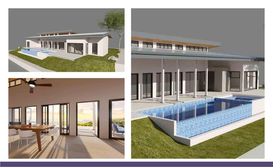 Vista Sin Fin is nestled in the foothills of the coastal mountain range. This exceptional community offers breathtaking vistas of the Pacific coastline and the expansive Osa Peninsula. Immerse yourself in the tranquility of lush landscapes, teaming with wildlife, vibrant birdsong, and gentle tropical breezes. Experience a harmonious blend of nature and comfortable living unlike any other. This home is offered complete with site and building plans that optimize the use of the land, air flow and views. Pricing is inclusive of the lot, site work, construction, and furniture. This 3-bedroom, 3.5-bathroom single level design, is of Tropical Modern style and has been designed to take advantage of the gentle sloping lot. It is full of dramatic and unique design elements that are