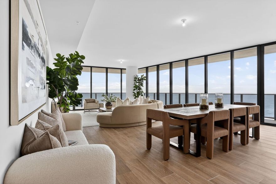 The newest standard of luxury living on the beach - CASAMAR 1401 is the premier 4 bedroom floor plan in the building. The entire south side of the building, almost 4700 sqft inside and out, wrapped in glass. Spacious living areas ideal for entertaining that seamlessly open to the east and west balconies for indoor-outdoor living. Finished with italian kitchen cabinetry, wolf & sub zero appliances including an espresso machine and gas range. Spa like primary suite with 2 walk in closets. 3 ensuite guest rooms and large flexible den. Includes 2 parking spaces.Resort style amenities: sunrise & sunset pools, cabanas, bbq area, state of the art fitness center with saunas, concierge, valet, club lounge, VR golf simulator, pickleball court, water-sport storage and security.