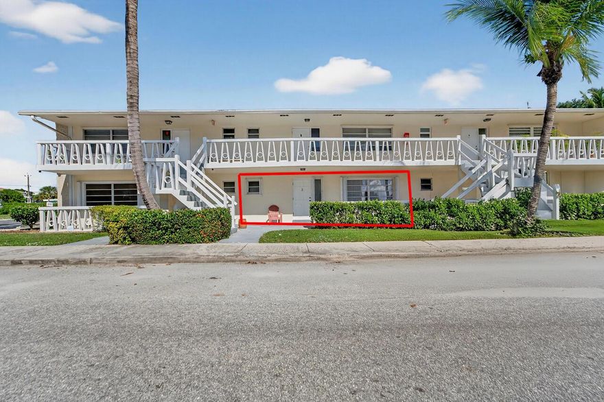 Charming, affordable, and just minutes to the beach! This first-floor 1BR/1BA condo with a private rear patio is ideal for a single resident, seasonal snowbird, or savvy investor. Enjoy walkability to Downtown Lake Worth Beach, shops, dining, and the Intracoastal. With low HOA fees and strong rental potential, this is an excellent cash purchase opportunity for those seeking low-maintenance living and/or steady returns. Beach lovers and investors alike will appreciate the location, value, and lifestyle this condo delivers! Close to Benny's on the Beach, Lake Worth Beach Park, Ocean Beach, Snook Islands Natural Area, Downtown Lake Worth Beach (shops, galleries, eateries). Sold As-Is, no exceptions. Buyer to verify all information.