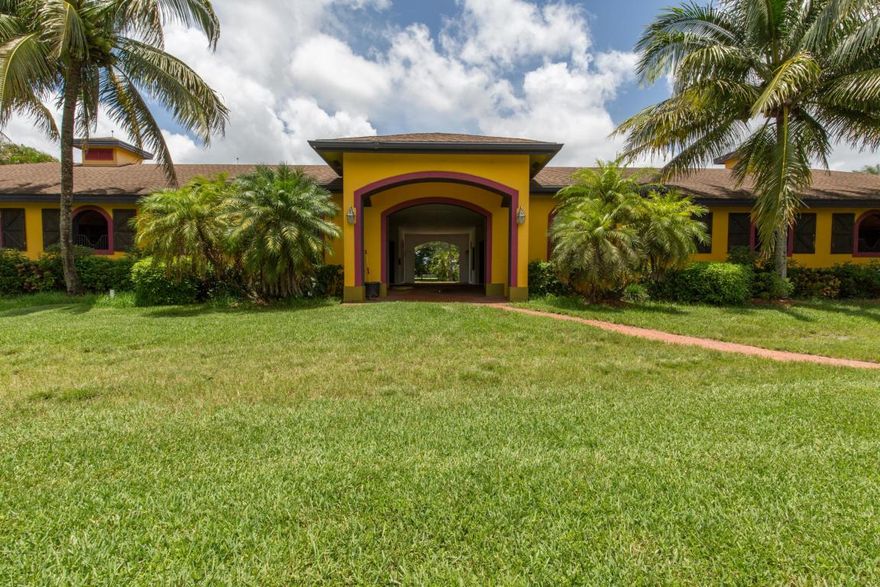 Extraordinary 10+ acre farm, designed to meet all your equestrian needs. This property features a completely remodeled 4 bedroom, 3 bathroom owner's residence with a  pool, office, formal dining room and impact windows. The equestrian features include 3 separate barns, totaling 28 stalls, a 350x200 grass field,  a separate GGT footing arena and multiple apartments for staff housing. Lush landscaping surrounds the entire facility, creating a private tranquil setting for the serious equestrian.