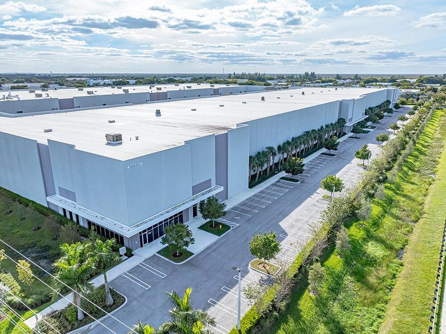 • 38,160-105,596 SF Suites 100-200 • 2,163 SF existing office • 1,616 SF additional office option (Potential 3,779 SF) • 36' clear height • ESFR sprinkler system • Tilt wall construction • 23 dock-high doors • 1 drive-in ramp • 180' truck court • 235' building depth • 54' column spacing • Constructed per LEED Silver Standards • Available Q1 2026