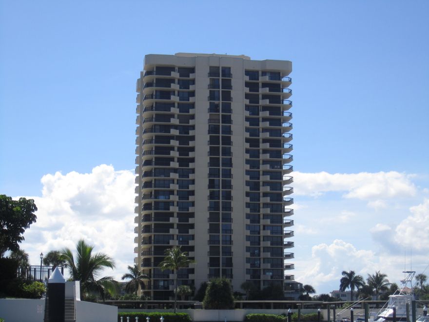 Beautifully appointed 3 bedroom annual rental, furnished or unfurnished with great view of Innercoastal Waterway from large wrap balcony. Spacious and clean in gated 60 acre community... complete with covered parking, restaurant  and a perfect sunset location. Available October 1st.