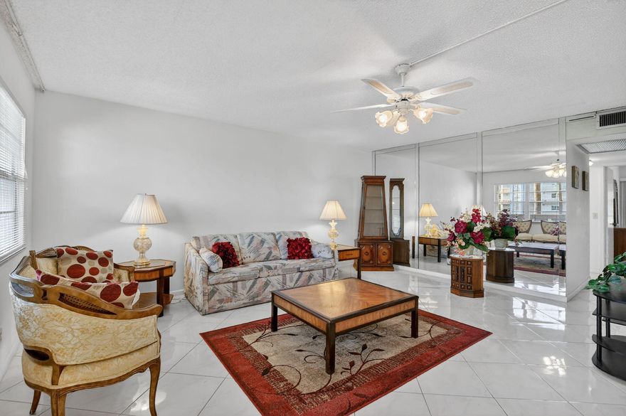 Discover your perfect property at 2035 Ainslie C in Boca Raton's vibrant Century Village, a senior community. This 1,032 sq ft, furnished 2-bedroom, 2-bath condo offers stunning water views and a lively, socially active community. Enjoy resort-style amenities with indoor and outdoor pools, a gym, shuffleboard, pickleball, and communal tennis courts. Stay connected with included internet and convenient laundry facilities in the building. Reserved parking and an elevator enhance your living experience. Enjoy a welcoming atmosphere with opportunities for relaxation and social activities like Mahjong, all in a serene environment. With easy access to nearby houses of worship, this home offers both comfort and community.