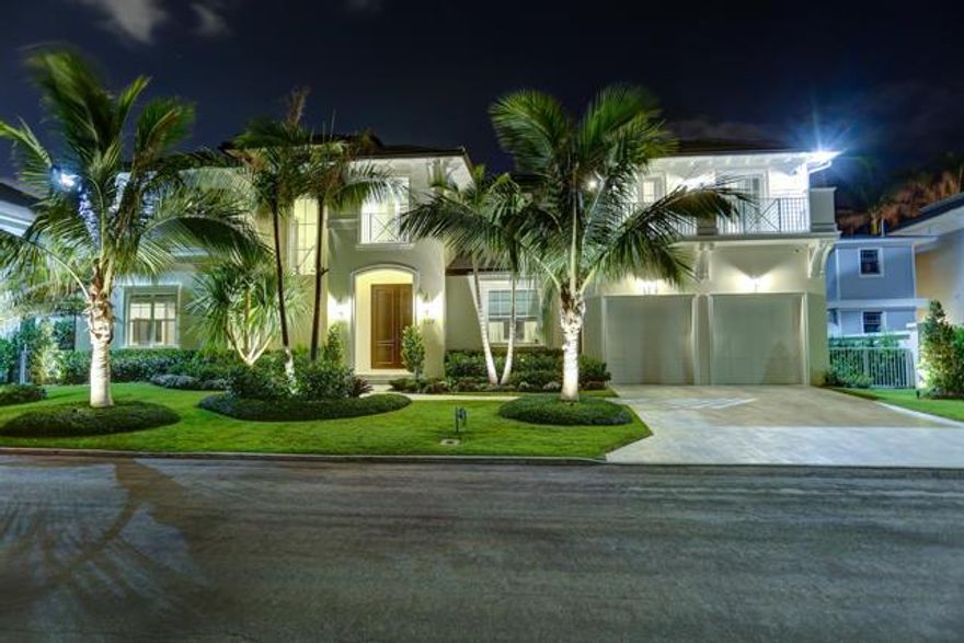 This impressive newly constructed British West Indies home is steps from the Intracoastal. 4 bdrm 4 1/2 bth w/ club room that can be used for guests. The light and bright open floor plan is perfect for entertaining and families. First floor features gourmet kitchen w/ Thermador appliances , dining room has custom built-in wet bar with wine refrigerators, great room , office, club room w/ bar, junior suite w/cabana bath, and powder room. Upstairs- Master suite has balcony w/ views of intracoastal, 2 big walk-in closets, coffee/wine bar, & bath w/ marble floors. 2nd and 3rd bedroom have walk-in closets w/ built-ins, ensuite bath and one with a balcony overlooking pool. Enjoy Resort style heated pool w/ jetted spa and covered loggia with grill. Professionally designed by NSD.