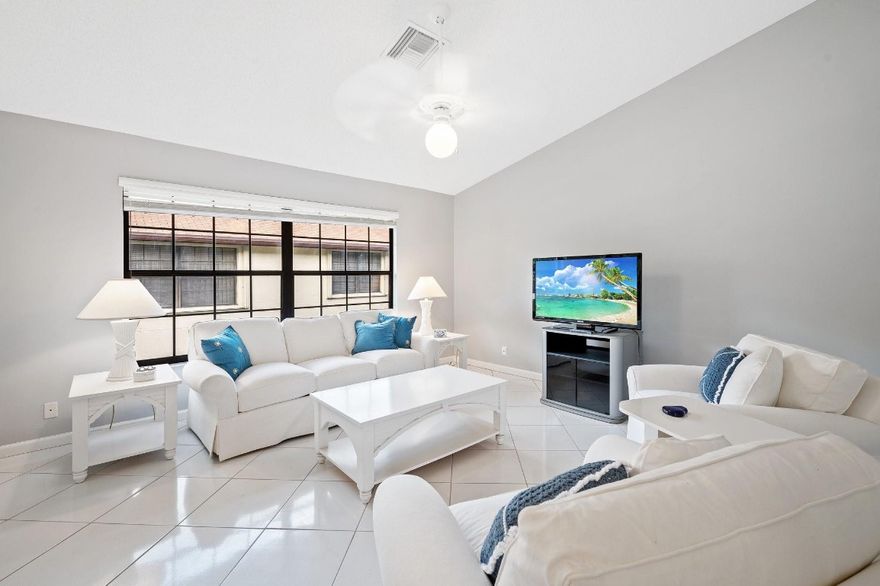 Welcome to Park Pointe in Greenacres — an inviting, well-maintained 55+ community nestled in the heart of charming Park Pointe. This bright 2-bedroom, 2-bath condo is smartly furnished and thoughtfully laid out with a spacious den, a separate laundry/utility room, an eat-in kitchen, and a relaxing screened patio that is perfect for morning coffee or evening breezes. Offered furnished or unfurnished to fit your needs. Available starting April 1, 2026. Annual rent: $2,300/month (furnished or unfurnished). Seasonal: $3,200/month.