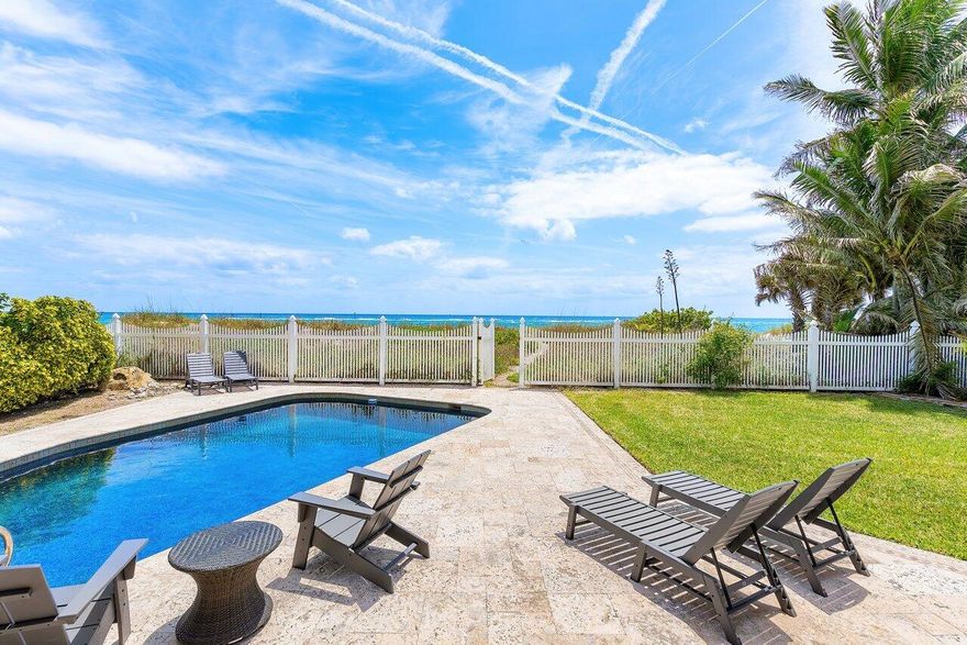 Welcome to your dream coastal retreat, an exquisite oceanfront residence perfectly positioned on one of Pompano Beach's most coveted waterfront addresses. This spectacular home offers unobstructed, panoramic views of the Atlantic Ocean, creating a serene and luxurious atmosphere from the moment you arrive.
The thoughtfully designed interior features an open-concept kitchen that flows effortlessly into a spacious living and dining area, highlighted by sleek tile flooring and walls of glass that invite the ocean in. Upstairs, rich wood floors lead to a show stopping primary suite with breathtaking views, a private balcony, and a fully renovated spa-inspired bath complete with a soaking tub and private sauna. Step outside to a private pool and patio area designed for true relaxation and entertaining. Whether you're enjoying a quiet morning swim or hosting guests with the ocean as your backdrop, the outdoor space perfectly complements the coastal lifestyle.
Offering the ultimate in coastal living, this residence blends timeless elegance with modern comfort in an unbeatable beachfront location.