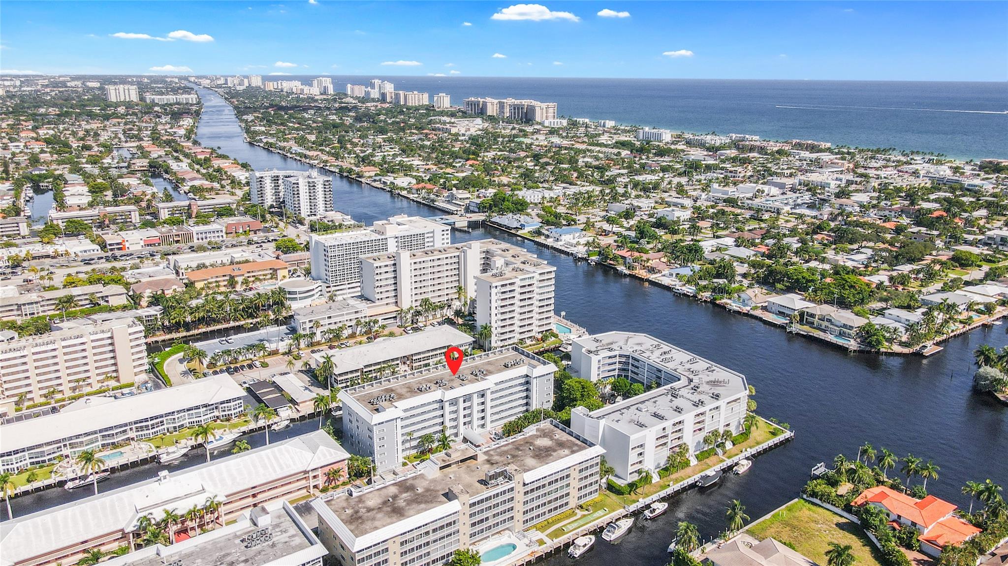 SPECTACULAR LIGHT, BRIGHT BEACHY FEEL REDONE TO PERFECTION 2/2 WATERFRONT CONDO! ENJOY DAILY BOAT PARADE OR BRING YOUR OWN BOAT! THIS SPACIOUS HOME IS IDEALLY LOCATED IN THE HEART OF PRESTIGIOUS CORAL RIDGE, NEAR SHOPS, RESTAURANTS, A+ RATED SCHOOLS, LAUDERDALE BY THE SEA BEACHES AND MUCH MORE. UNIT FEATURES SPLIT BEDROOM PLAN EACH WITH ENSUITE BATH, OPEN CONCEPT PERFECT FOR ENTERTAINING, NEW WHIRLPOOL SS APPLIANCES, MARBLE COUNTER TOP, NEW W/D, NEW IMPACT WINDOWS AND DOORS, REMOTE CONTROL ELECTRIC BLINDS, RECESS LIGHTING. READY TO MOVE IN! DEEDED GARAGE & AMPLE GUEST PARKING AVAILABLE. BLDG HAS JUST COMPLETED 50 YR CERTIFICATION WITH NEW ELECTRICAL, NEW PLUMBING, NEW BALCONY RAILINGS, CONCRETE RESTORATION ACCORDING TO CODE. HEATED SALT WATER POOL. LOW HOA FEES. ALL ASSESSMENTS PAID.