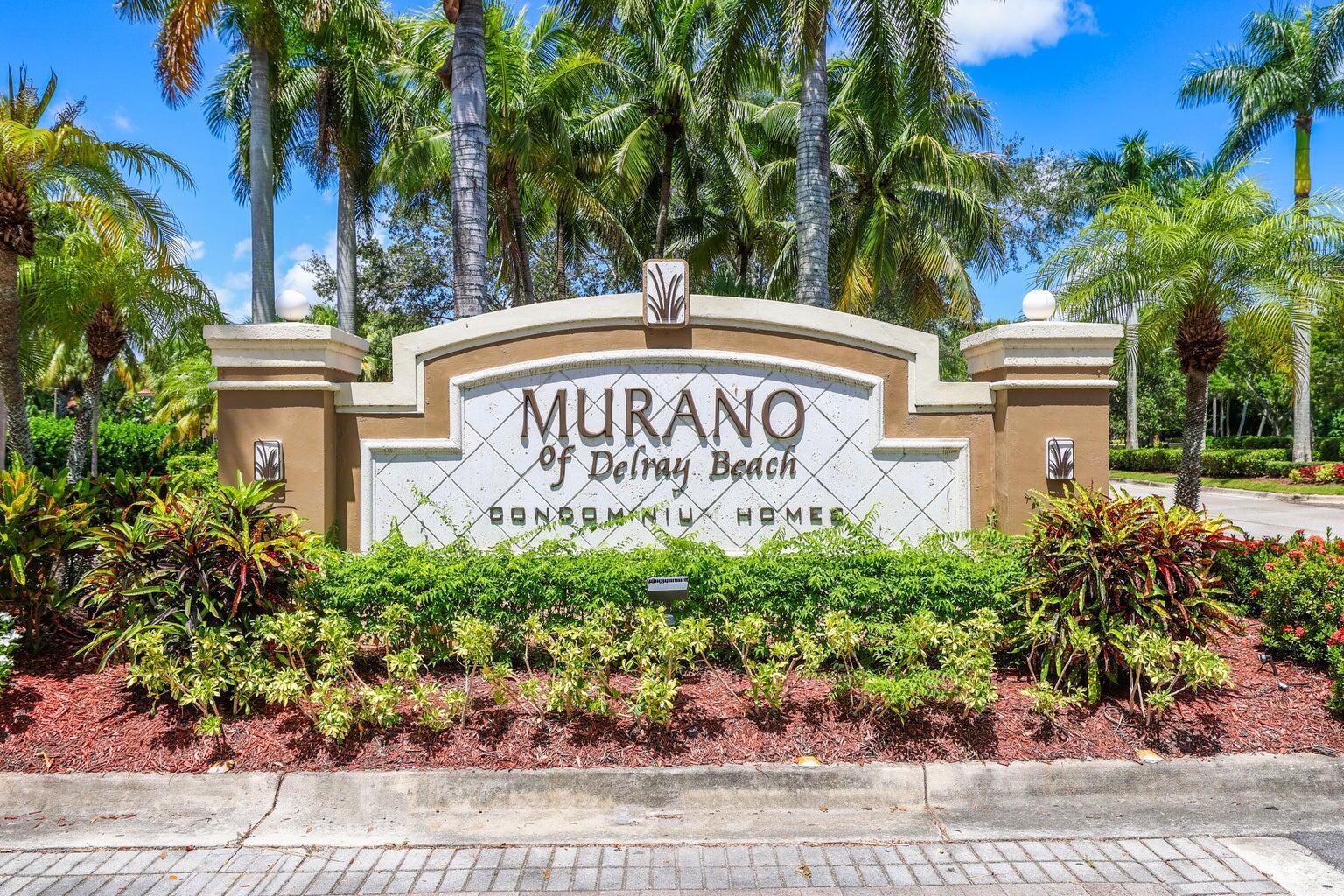 ONLY 1st & security deposit...Bright and sunny corner unit!Luxury 2 bedroom, 2 bathroom condo at Murano of Delray Beach, an all ages community with fantastic amenities including a resort style pool, lighted tennis courts, 24/7 gated security, fitness center, large walk-in closet, open living area, stainless steel appliances, and full size washer and dryer.Easy access to FL Turnpike, Atlantic Avenue, and the great shops and restaurants of Delray Beach. Great Opportunity To Rent In The Desirable Community Of Murano At Delray.
