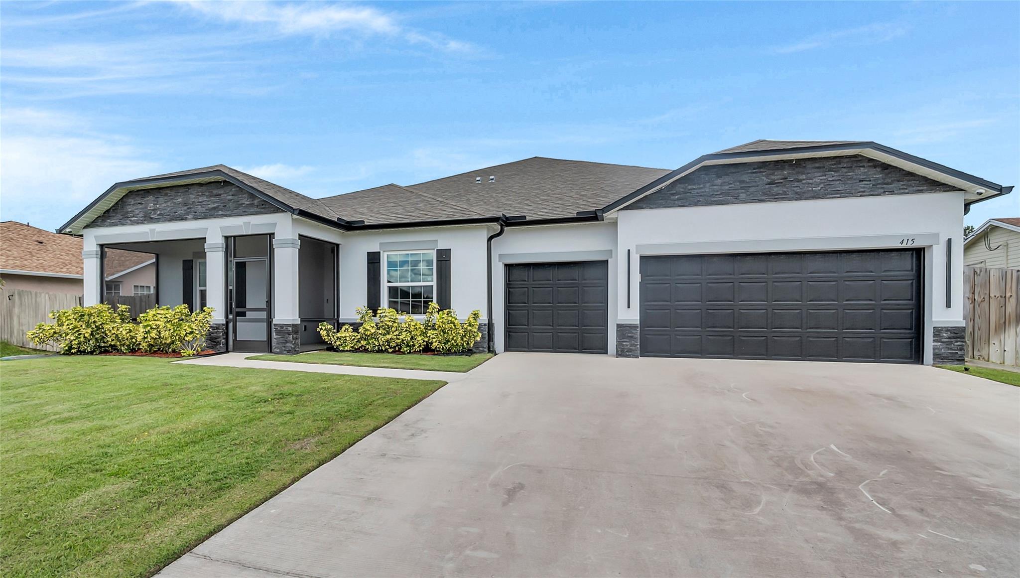 Welcome home! Nestled in a quiet community a quick drive away from the hustle and bustle of the city, this beautifully appointed 5br/3ba, finished 3-car garage estate home is built for family living. It is the perfect blend of space, style, comfort and sophistication. From the private enclosed office space/formal dining area to the study area between bedrooms for children or guests. The gourmet kitchen provides a warm welcoming space for intimate gatherings or large family dinners. Retreat to the oversized main suite with his and her closets where luxury meets function. Step outside the screened patio into your own private sanctuary, equipped with a 17ft Michael Phelps spa. Enjoy a cup of coffee each morning in your personal screened front patio. This is luxury living, Florida style!