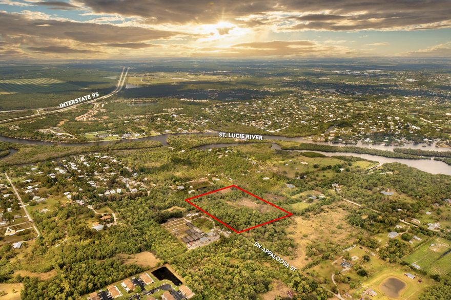 Prime opportunity for new development on a generously sized 14.7 acre land located near S Kanner Highway in Stuart, Florida.  Site consists of raw land with partial wetlands. Ideal potential for a multi-family or single family development. Situated in a quiet area with close access  to S Kanner Hwy and only 5 minutes away from the I-95 access ramp.  Fast developing area with new projects taking place which include apartment complexes, single-family communities , and the area's first Costco along other retailers.