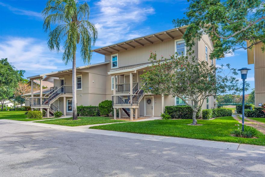 Welcome to Riverbend Country Club. A vibrant, active & social all-age, gated golf community nestled along the Loxahatchee River. Featuring an 18-hole par 64 course designed by Tom Fazio. Amenities for the active lifestyle include tennis, pickleball, a large heated salt-water pool & kiddie pool located at the clubhouse, along with pro shop, locker rooms, library, card rooms, and a large screened-in patio great for relaxing or entertaining. This 1 bed, 1.5 bath townhome enjoys eastern breezes from 2 balconies and views of the back 9. Riverbend has undergone improvements over the past 2 years, which have already been completely paid for in 2 assessments totaling just under $15k inlcuding new roofs & balconies. Roofs completed in Nov 2024 and balcony improvements are nearly complete. Over the past 18 months tennis and pickleball courts were redone and pool was completely refinished with brand new diamond brite as well as all new pool side furniture for extra comfort on those sunny days along the River. Next on the agenda is the clubhouse which has already been approved and budgeted will be getting a modern facelift, including updated interior and locker rooms.   Riverbend truly is a hidden gem here in one of Tequesta's most desirable areas that is both peaceful and tranquil but still close enough to everything Jupiter and Tequesta offer. Fishing, Golfing, shopping and dining all within minutes as well as close proximity to some of Floridas most beautiful places such as Jonathan DIckinson State park, Dubois and Carlin Park, There is something for everyone at Riverbend or close by. Must see this amazing community, which is perfect for year-round living or as that ideal snowbird winter retreat.