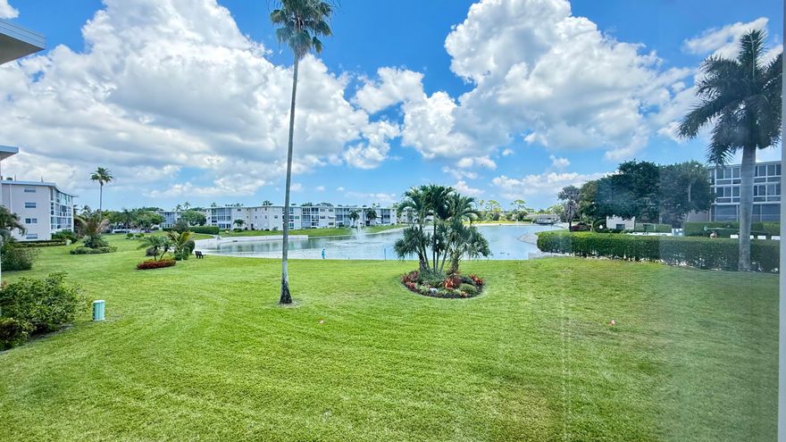 Enjoy Stunning Lake Views from your IMPACT WINDOW Enclosed Balcony. This Lovely 1 Bedroom PLUS 1 and Half Bathroom unit has been nicely updated with Updated Kitchen with Shaker Cabinets and Quartz Countertops plus Both Bathrooms have Shaker Cabinets and Quartz Countertops. Conviently located next building to Lake Clarke Gardesn West Pool and Recreation Area.  IMPACT WINDOWS for your Hurricane Protection and Peace of Min and  enjoy peaceful views   Information is deemed to be reliable. Lake Clarke Gardens residents enjoy outstanding amenities including a several pools, clubhouse, sauna, fitness center, library onsite management and courtesy bus. Come an enjoy Florida living at its best. Upfront Disclsure Dishwasher is not working.