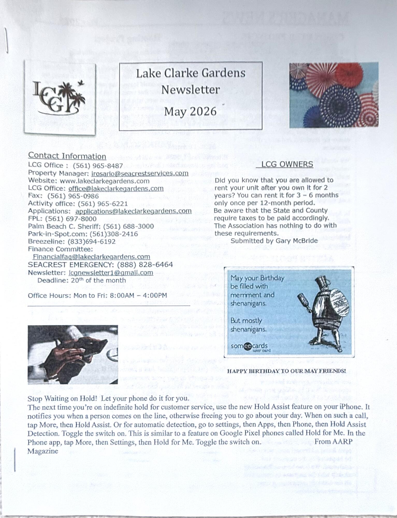 LAKE CLARKE GARDENS CONDO 7 - Residential