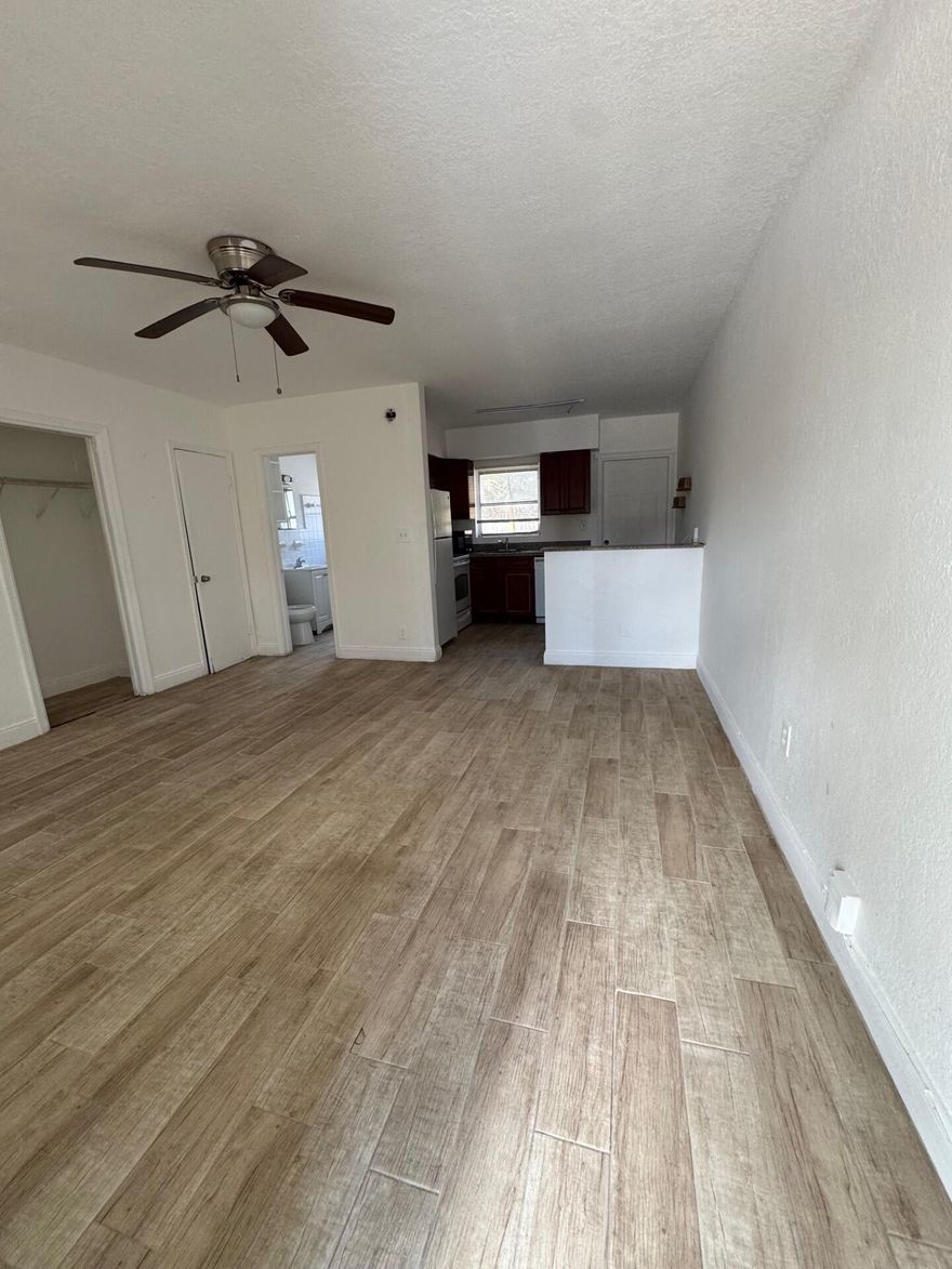 Charming and private studio apartment located in the heart of Lake Worth. This unit features a private entrance and  back patio area, perfect for enjoying the Florida sunshine or relaxing outdoors. Onsite Laundry facility

 Open studio layout with full bath.

Conveniently located just minutes from downtown Lake Worth, beaches, shopping, restaurants, and major highways. Easy access to I-95 and close to everything Lake Worth has to offer.

First month's rent, last month's rent, and security deposit required.

Ideal for someone seeking a private, low-maintenance space in a central location.