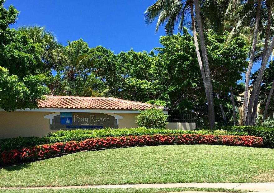 Stunning 2 Story Townhouse Type Unit In Highly Sought After, Waterfront And Resort style Community Of Bay Reach. This 2 Bedroom, 2 Bath Unit Was Completely Redone From Top To Bottom With A Brand New Kitchen, 
Granite Counter Tops, Updated Bathrooms, Tile Flooring Throughout, Updated Fans & Lighting, Custom Blinds, Hurricane Impact Windows & Doors And Much More! A/C Installed in 2012. This Is A Quiet End Unit With Lots Of Natural Light And A Private Balcony. The Beautiful Gated Community Of Bay Reach Has A Mediterranean Feel With Multiple fountains And Beautiful Greenery. Take A Swim In The Infinity Pool Or Relax On The Private Sandy Beach Area Over Looking The Intracoastal Waterway. Enjoy The Gym, Clubhouse, Hot Tub And BBQ Area. Close To Shopping And Restaurants. 1 Pet Up To 25lbs Is Ok.