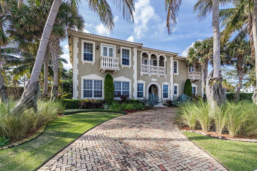 Enjoy expansive, unobstructed, Intracoastal views from this exquisitely appointed 5 bedroom 5.5 bath home. The beautifully proportioned rooms and ultra high ceilings offer the ideal flow for entertaining. 
The open gourmet kitchen was designed with a home Chef in mind. The over sized canopy and summer kitchen provide generous and private outdoor entertainment space. Additional features include; huge Owners suite with balcony and 2 bathrooms, 2 car garage, resort style pool and a  1st floor Guest suite.