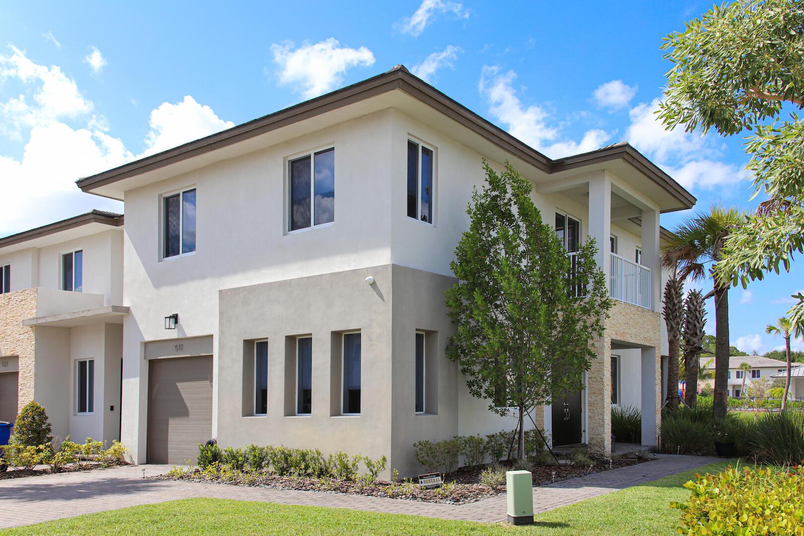 This gorgeous townhouse is now available for lease Annually (unfurnished) or Seasonal (fully furnished). Offering 4 bedrooms and 3 and a half bathrooms with a one car garage, this home has over 2000 sqft of comfort. On the first floor you have a bedroom with an on suite bathroom, half bathroom, living area, dining room and kitchen. Upstairs you will find a comfortable loft with access to a balcony, your master suite and two nicely sized bedrooms. And if you want to take a dip in the pool, the community pool is steps away. This community is a wonderful hidden gem that was built a few years ago offering quick access to the turnpike, Wellington Green Mall, shops, dining and about 15mins drive from WEF.